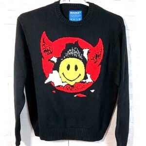 Chinatown Market Smiley Inner Peace Sweater in Black Size Medium